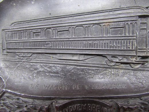  French WWI Souvenir Ash Tray, Compiegne Railway Car, Armistace 1918 — image 3