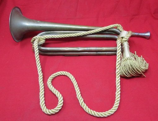  US WWI Era, US Regulation, Brass Bugle, Made in U.S.A. — image 2