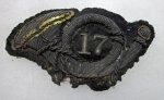 US Civil War 17th Infantry Officers Forgage Cap Insignia
