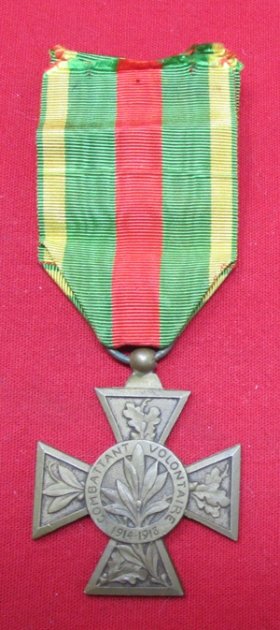  French WWI Combat Volunteer Cross, 1914-1918 — image 2