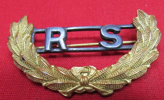  US Ca 1908 Army Enlisted Dress Collar Insignia, Recruiting Service — image 3