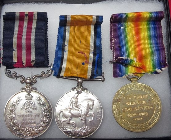  British WWI Military Medal Trio, Royal Scotts, McEwan 42159 — image 3