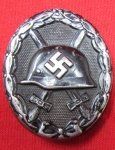 German WWII Black Wound Badge, Stamped Steel, L/11