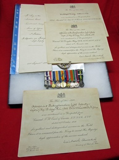  British WWI Oxfordshire Military Cross Grouping, 3 MID Certificates 1915-16-18 — image 2