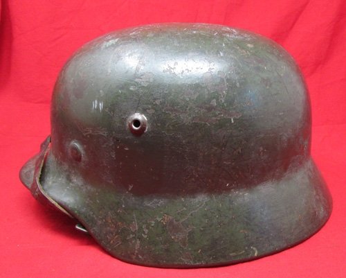  German WWII Army M1935, Double Decal Helmet, SE68, Lot 2923 — image 2