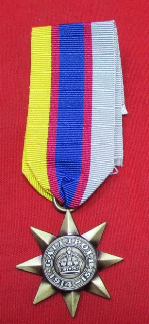  British-Anzac, WWI Gallipoli 1914 - 1915 Star & Ribbon, — image 2