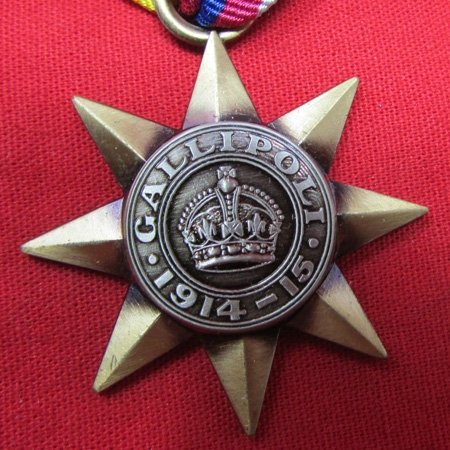  British-Anzac, WWI Gallipoli 1914 - 1915 Star & Ribbon, — image 3