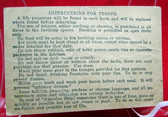  US WWI Ship's Troop Billet, USS F. J.  Luckenbach — image 3