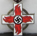 German WWII Medal, Fire Brigade Cross 2nd Class, Glaser & …