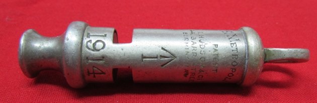  British WWI Era Whistle, Hudson 1914, Broad Arrow — image 2