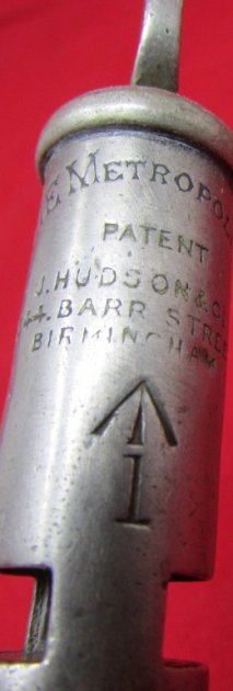  British WWI Era Whistle, Hudson 1914, Broad Arrow — image 4