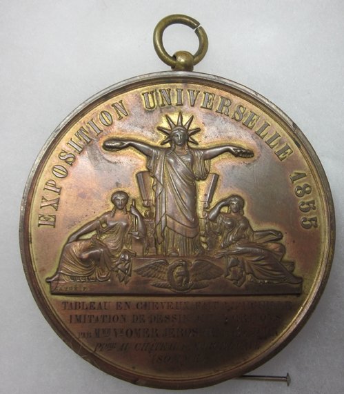  French Second Empire, 1855 Universal Exposition Bronze Medal, Named — image 3