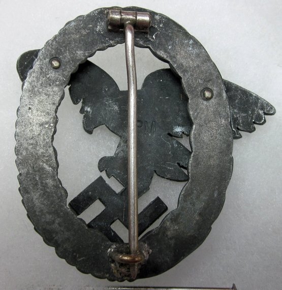  German WWII Luftwaffe Observer Badge, Paul Meybauer, Zinc — image 3