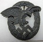 German WWII Luftwaffe Observer Badge, Paul Meybauer, Zinc