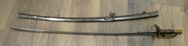  US Civil War M1860 Cavalry Sword & Scabbard, Emerson & Silver 1864 — image 3