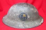 US WWI M1917 Doughboy Helmet, 35th Division, 137th Inf'y Brigade