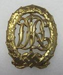 German WWII DRL Sports Badge, Gold Class, Wernstein Jena