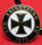 German Franco-Prussian War Veterans Lapel Badge