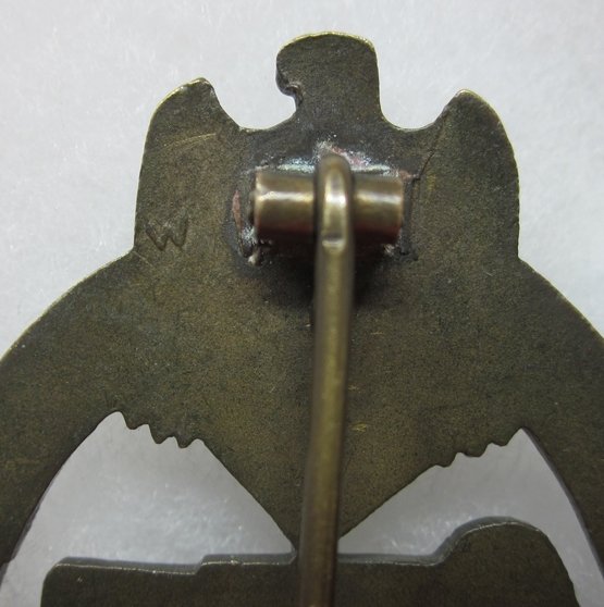  German WWII Panzer Assault Badge, Tombac, Wurster Mfg — image 4