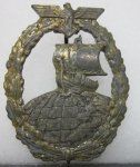 German WWII Kriegsmarine Auxiliary Cruiser Badge, Suval