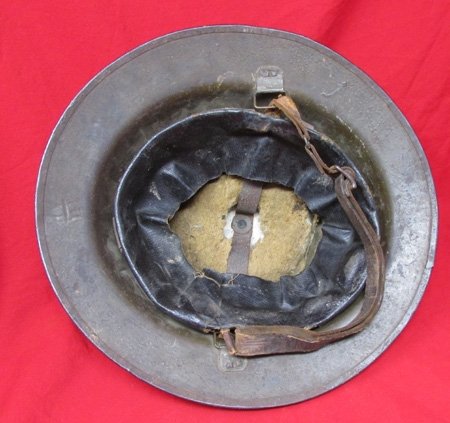  US WWI, British Made Doughboy Helmet, 27th Division, Complete — image 4