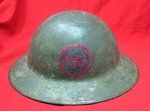 US WWI, British Made Doughboy Helmet, 27th Division, Complete