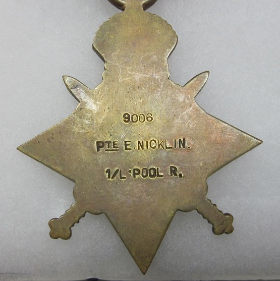  British WWI Trio & Meritorious Service Medal, Liverpool Rgt, Old Contemptible — image 4