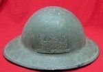 US WWI British Mfg, M1917 Helmet, Identified, Engineers AEF