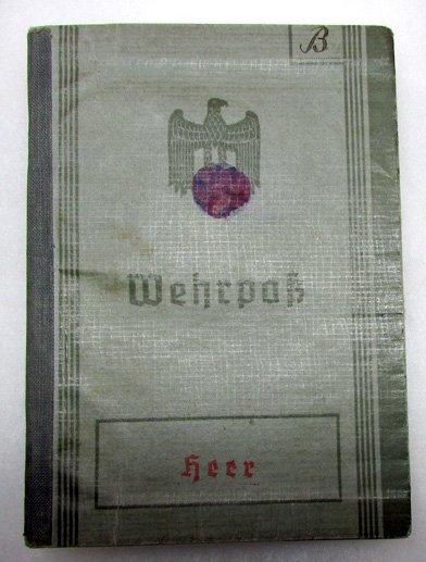  German WWII Wehrpass, 1937 Speyer, WWI & WWII Army Service — image 2