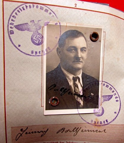  German WWII Wehrpass, 1937 Speyer, WWI & WWII Army Service — image 4