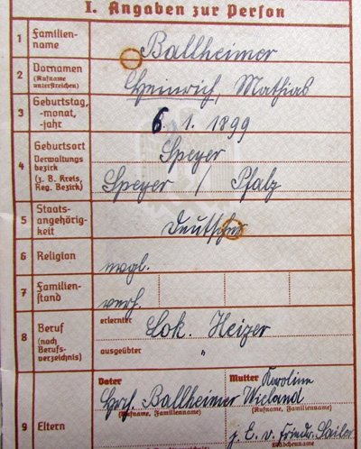  German WWII Wehrpass, 1937 Speyer, WWI & WWII Army Service — image 5