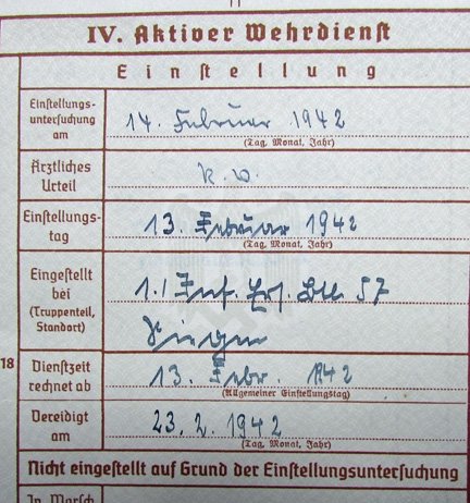  German WWII Wehrpass, 1937 Speyer, WWI & WWII Army Service — image 6