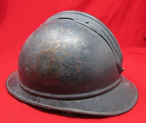  French WWI Adrian Artillery Helmet & Liner — image 4
