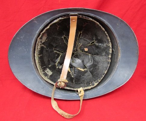  French WWI Adrian Artillery Helmet & Liner — image 5