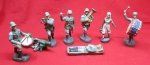 German WWII Elastolin Soldier Lot, 7 Assorted Figures