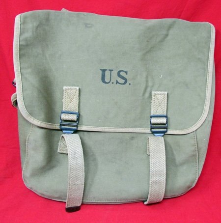  US Pre-WWII, M1936 Musette, Bag, Light OD Canvas, Jeff Q.M.D. 1938 — image 2
