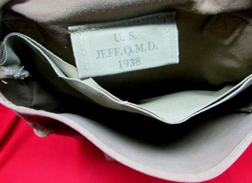  US Pre-WWII, M1936 Musette, Bag, Light OD Canvas, Jeff Q.M.D. 1938 — image 5