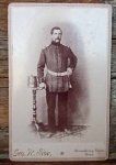 German, Franco-Prussian War Era, Cabinet Card, Landwehr Soldier, American Photographer …