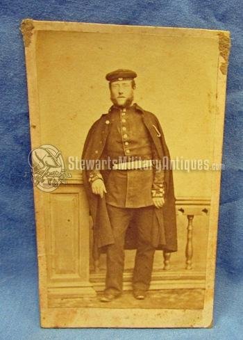  German, Franco-Prussian War CDV, Soldier & Overcoat — image 2