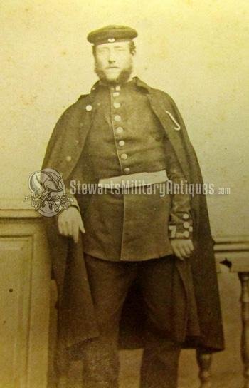  German, Franco-Prussian War CDV, Soldier & Overcoat — image 3