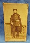 German, Franco-Prussian War CDV, Soldier & Overcoat