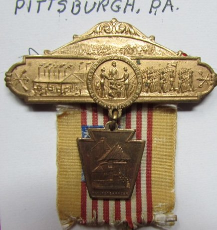  US Post Civil War, GAR National Encampment Badge, Pittsburgh 1894, Made From Cannon — image 3