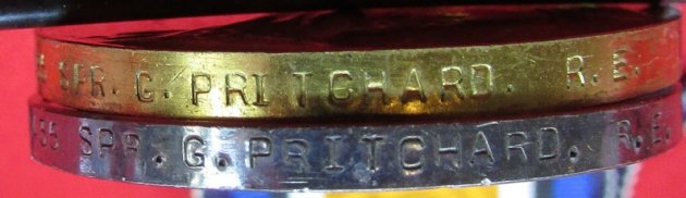  British WWI War Medal and Victory Medal, SPR G. Pritchard RE — image 4