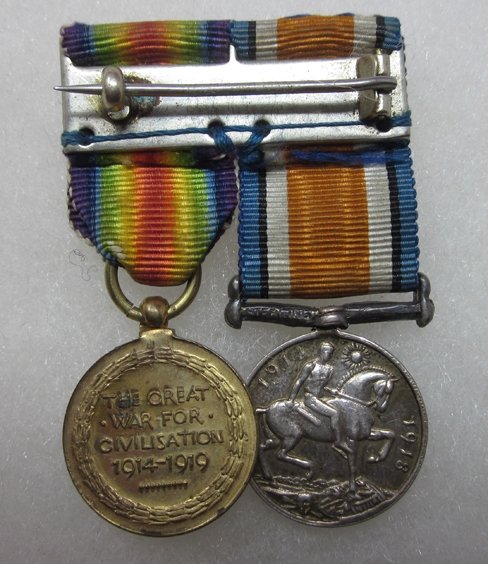  British WWI Miniature War & Victory Medal, Pair — image 3