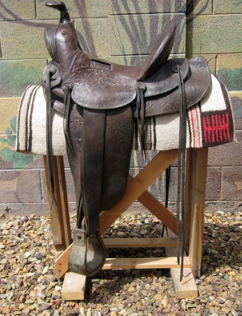  US Old West Cowboy Era, Visalia Style Stock Saddle, Wade Mfg. San Francisco 1887-1892 — image 3