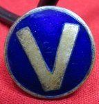 British WWII, Blue Enameled Victory Lapel Button