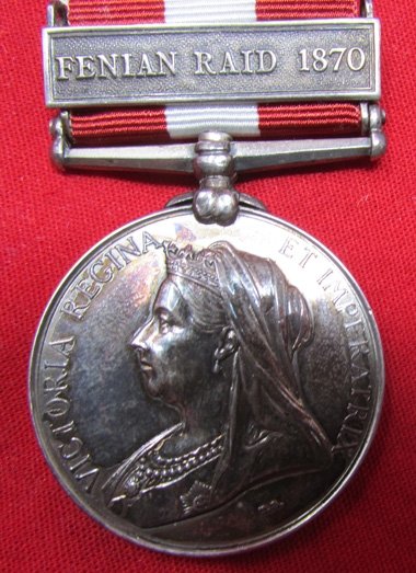  Canadian General Service Medal, Fenian Raid 1870, Whittet, Royal Light Infantry — image 3