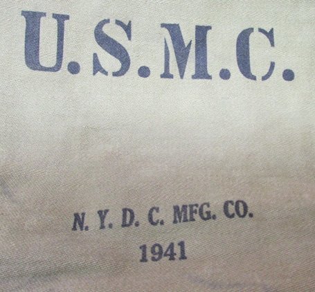  US WWII USMC Marked M1936 Musette Bag, Complete, 1941 Date — image 5