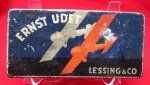 German Post WWI Cigarette Tin, 'Ernst Udet', 50 Cigarettes