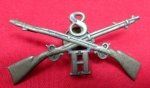 US Indian Wars-SAW, 8th Infantry Hat Insignia, Company H